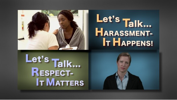 Let's Talk . . . Harassment & Respect training video DVD, video streaming and elearning for purchase. Let's Talk . . . Harassment & Respect training video DVD, video streaming and elearning for purchase.